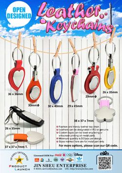 Chaveiros de Couro com Design Aberto