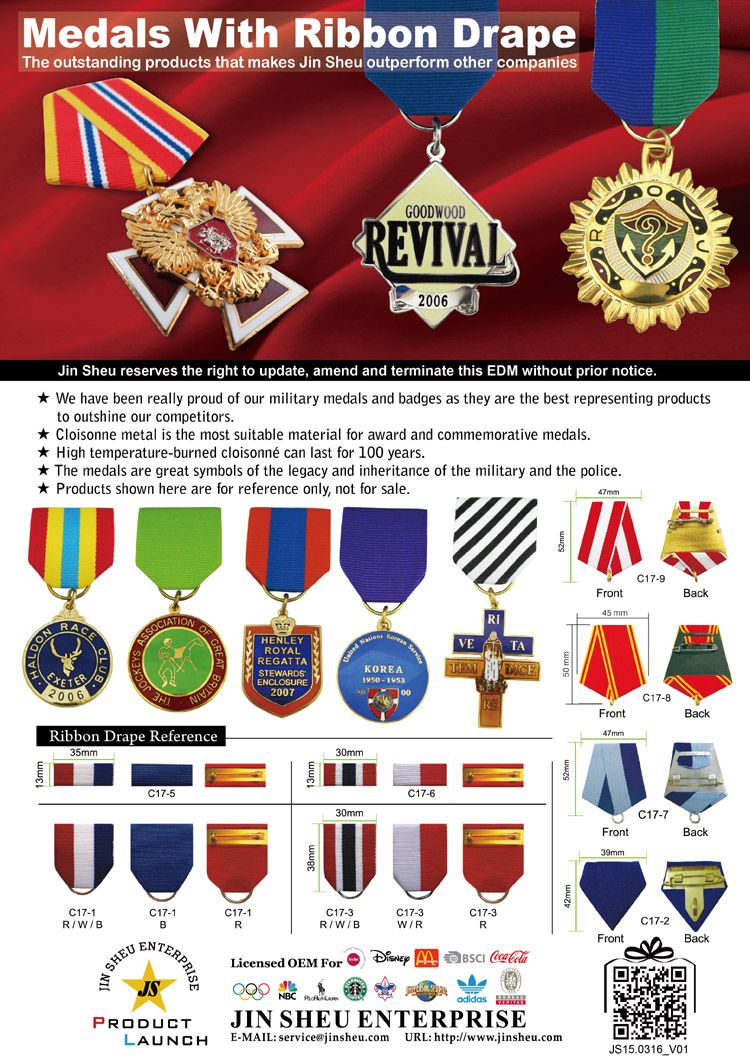 La médaille militaire est l'un de nos produits exquis qui fait que Jin Sheu se démarque des autres fabricants.