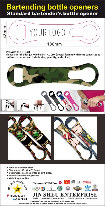 Template- Standard Bottle Openers for Bartenders