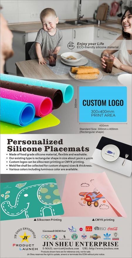 Tappetino da tavolo in silicone personalizzato