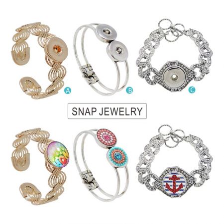 groothandel zilveren drukknoop sieraden armbanden