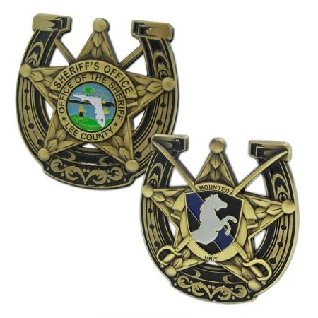 Sheriffens kontor badge, Lee County udfordringsmønter - Zinklegeringsmønter