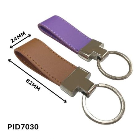 gepersonaliseerde leren sleutelhanger