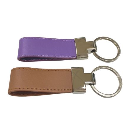 luxe leren sleutelhanger