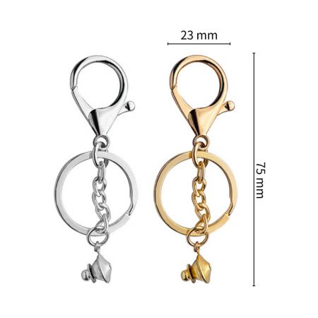 keychain converter for lapel pins with an addition of a split ring and size indication