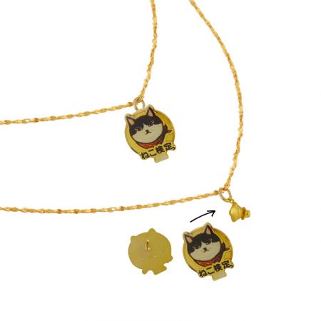 enamel pin necklace converter