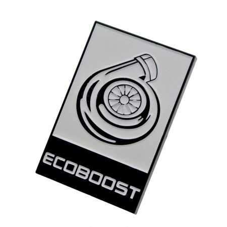 Badge de voiture en ABS peint à la bombe avec remplissage blanc