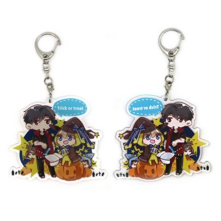 Dual printing Acrylic Key Tags - Japan anime acrylic charm chains