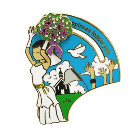 Spilla ricordo del lancio del bouquet nuziale - Spilla ricordo del lancio del bouquet nuziale