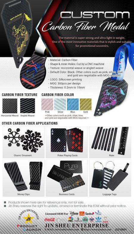 Personalized Carbon Fiber Medals