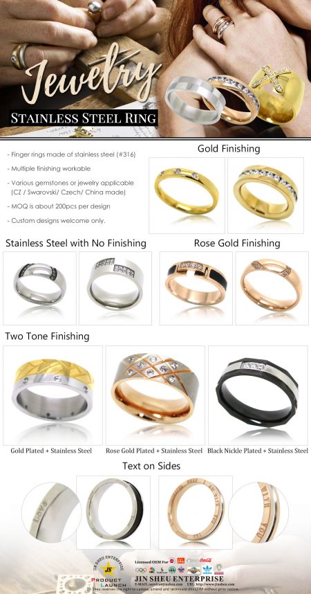 Nhẫn thép không gỉ trang sức
