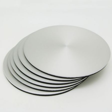Gepersonaliseerde gegraveerde ronde aluminium onderzetters met EVA PAD - Gegraveerde ronde aluminium onderzetters