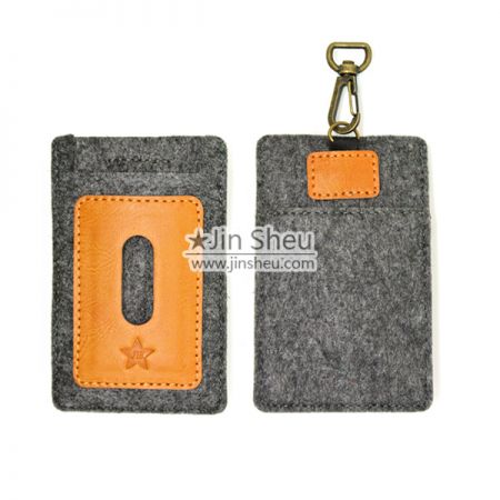 Ví đựng thẻ bằng vải nỉ & da - Ý tưởng về ốp điện thoại bằng nỉ
