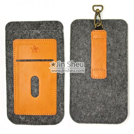 Giá đỡ điện thoại bằng nỉ và da cho iPhone 6/7 Plus - vỏ điện thoại iPhone doanh nghiệp