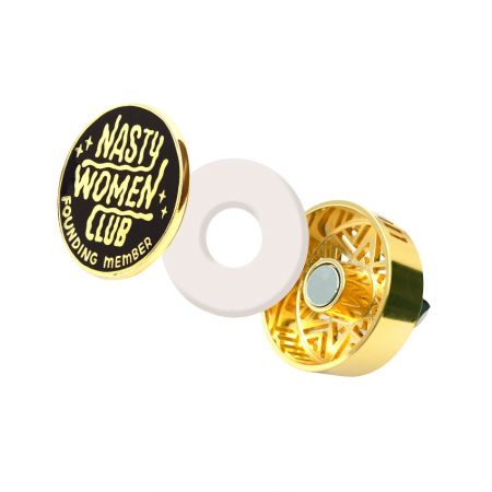 Metall-Autolüftungsdiffusor-Clips mit Logo-UV-Druck