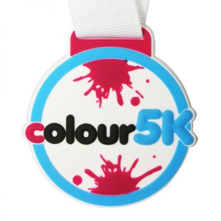 เหรียญยางสำหรับการแข่งขันเสมือน 5K มาราธอน