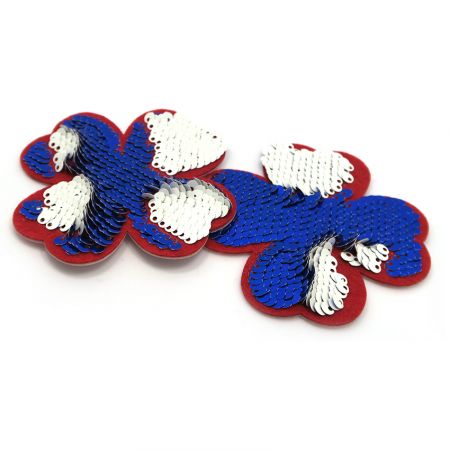 Flip kløver paillet patches