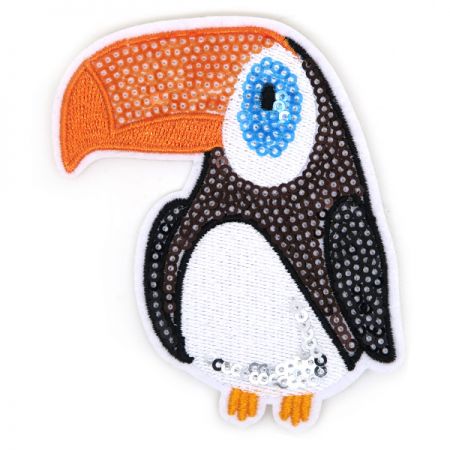 Tukan skjorte paillet patch