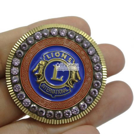đồng xu thách thức sư tử kim loại tùy chỉnh