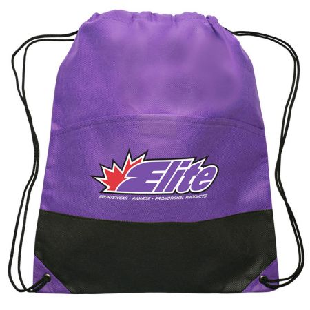 Mochila con cordón de tela no tejida - Bolsa de estilo mochila personalizada de tela no tejida