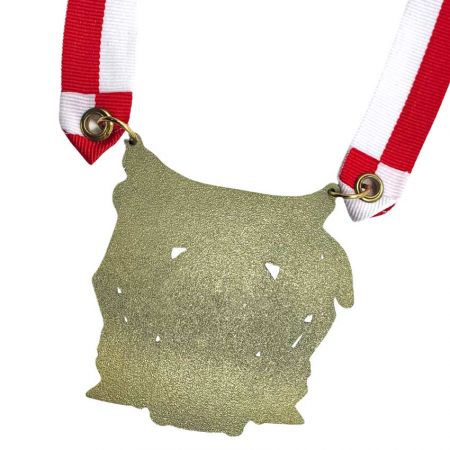 Skræddersyet medaljon med grov tekstureret bagside