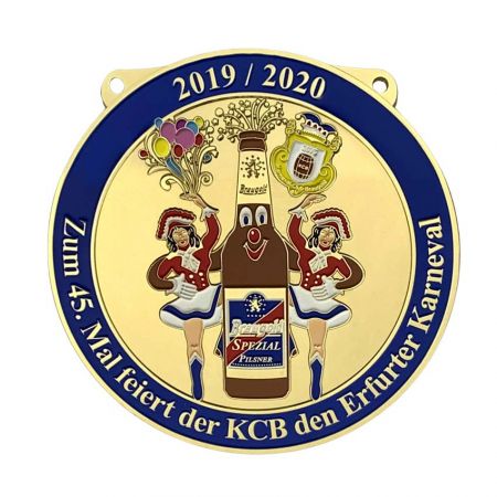 Erfurter KarnevalsORDEN - Personliggjort guldmedalje fremviser KCB den Erfurter Karneval