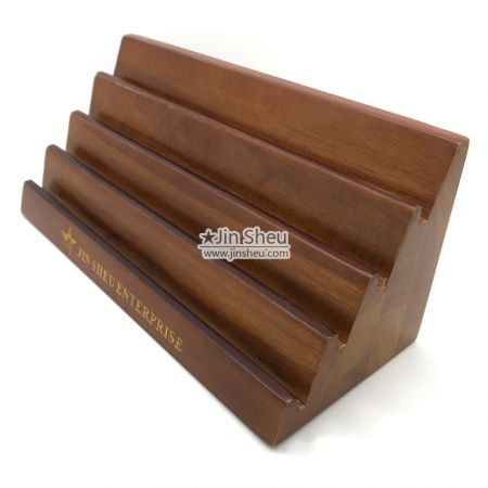 stair shape wood coin display racks