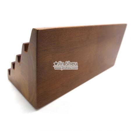 brown wood coin rack display