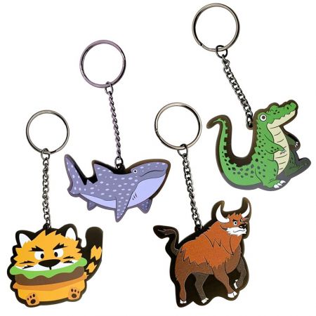 Colored Acrylic Keychains - custom acrylic keychains in animal theme
