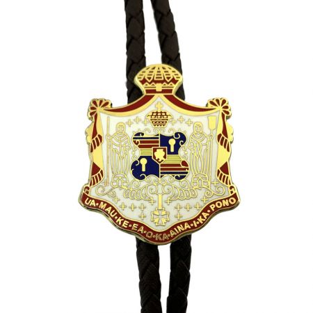 Personalisierter Bolo-Tie - Hawaiianischer Bolo-Tie mit Design des hawaiianischen Wappens