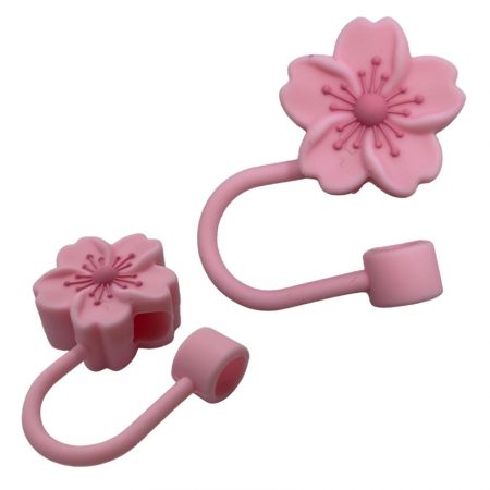 couvercle de paille avec un design de fleur