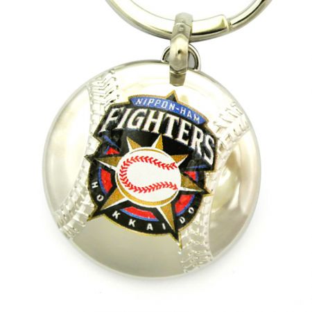 promotional baseball shaped key ring