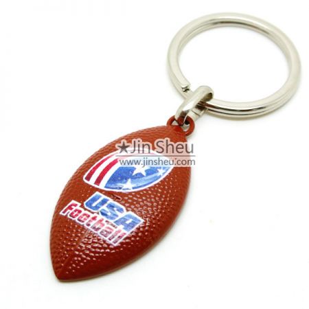 american football digital printing key chain