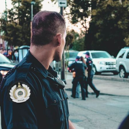 Maßgefertigtes Polizei-TPU-Abzeichen tatsächliche Anwendung