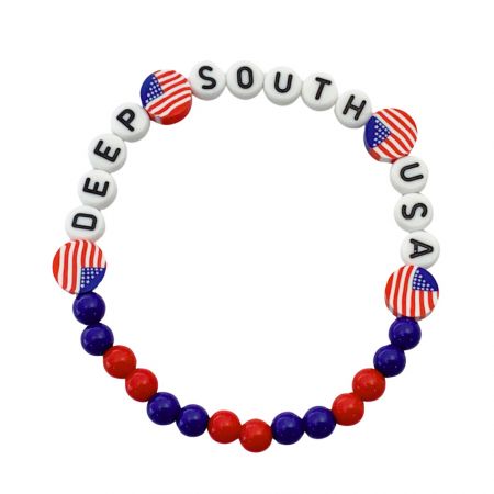 Custom Friendship Bracelets - deep south USA beaded friendship bracelet