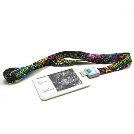 benutzerdefinierte Logo-gedruckte ABS einziehbare Ausweis-Lanyards