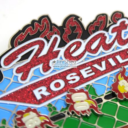 Glitter Baseball Trading Pins