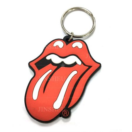 Aangepaste rubberen rode lip sleutelhanger - Aangepaste rubberen rode lip sleutelhanger