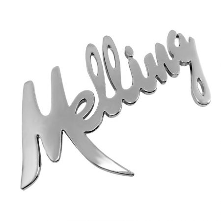custom branded chrome letter car badge