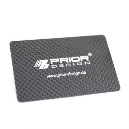 tarjetas de visita de fibra de carbono negra hechas a medida