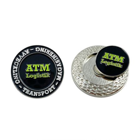 Abnehmbarer Golfballmarker-Herausforderungsmünze - Großhandels-Emaille-Golfballmarker-Herausforderungsmünze