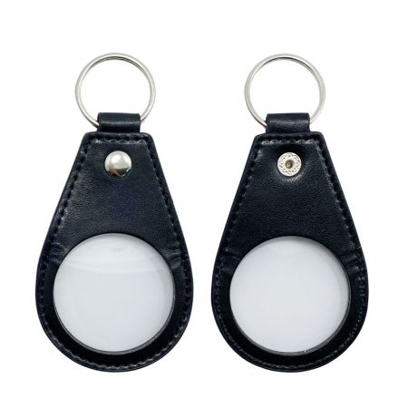porte-clés médaillon en cuir PU en gros