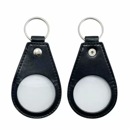 porte-clés médaillon en cuir PU en gros