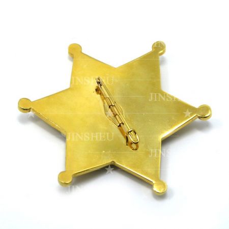 backside of custom sheriff badge