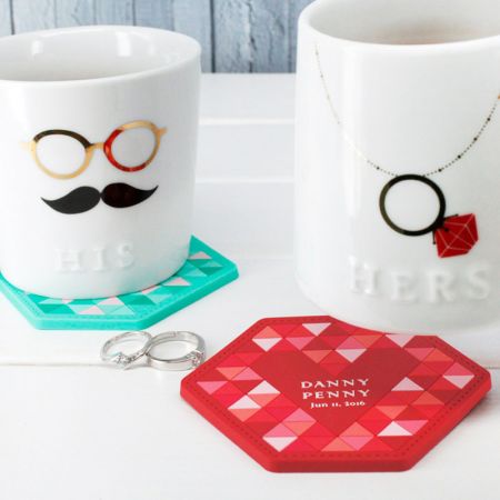 Sottobicchieri da matrimonio - Sottobicchieri da matrimonio in diamante