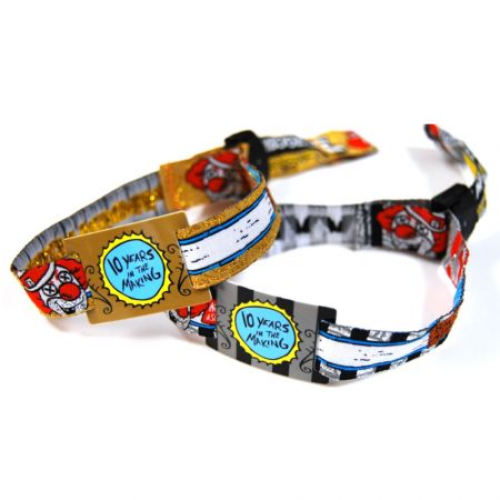 bracelets en tissu RFID tissés pour festivals personnalisés