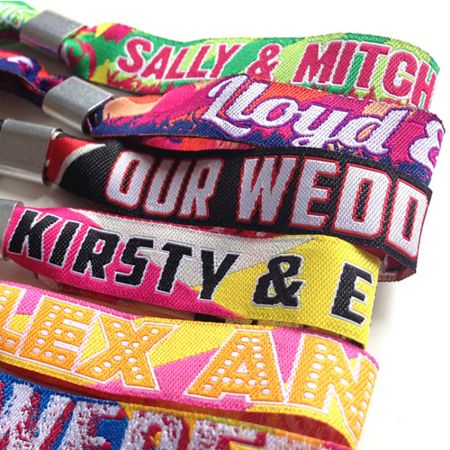 bracelets en tissu tissés personnalisés pour événements