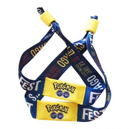Custom Fabric Anime Festival Wristbands - custom woven fabric festival wristbands