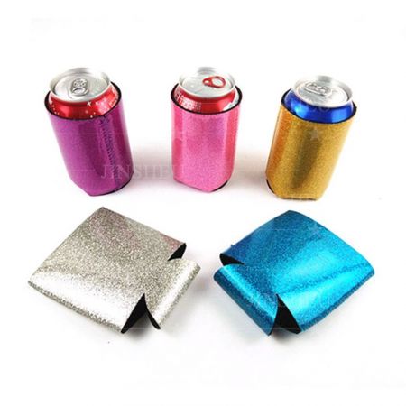 Funkelnder Glitzer-Bierdosenhalter - Maßgeschneiderte Neopren-Glitzer-Bierdosenkühler