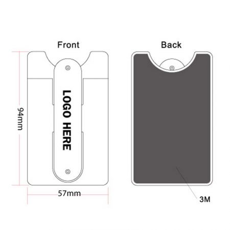 Supporto per cellulare in silicone personalizzato con portacarte - Custodie personalizzate per telefoni